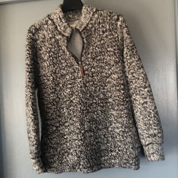 Weatherproof Vintage Women's Fleece Sweater Gray Long Sleeve Size XL 1/4 Zip - Picture 1 of 8